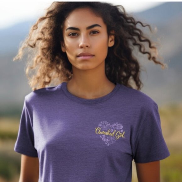 Kerusso Cherished Girl "Love Never Fails" Adult Woman's T-Shirt - new - Picture 5 of 5